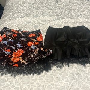 Skirt with lace detail